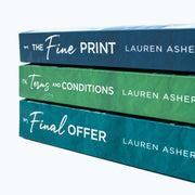 Lauren Asher Dreamland Billionaires Series set includes The Fine Print, Terms and Conditions, and Final Offer, Piatkus edition.