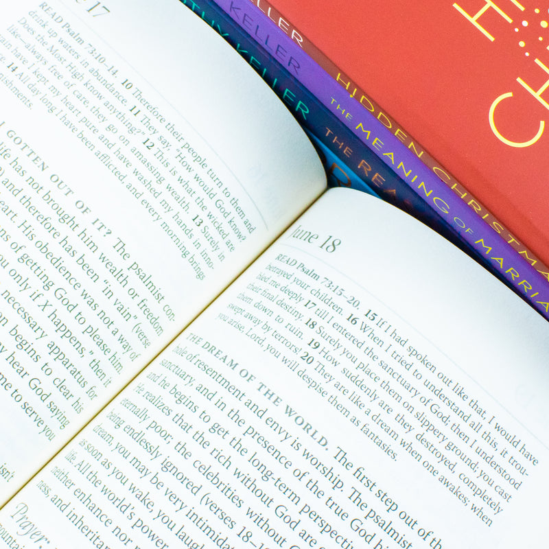 Set of five Timothy Keller books including Hidden Christmas, Prayer, My Rock, and My Refuge, published by Hodder & Stoughton.