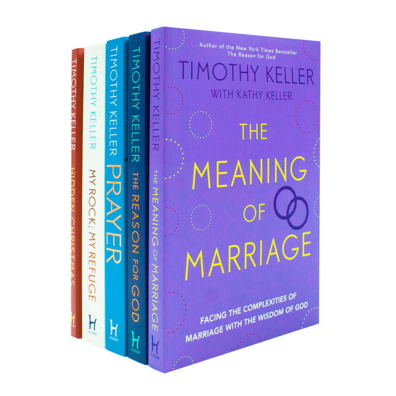 Set of five Timothy Keller books including Hidden Christmas, Prayer, and My Rock; My Refuge, published by Hodder & Stoughton.