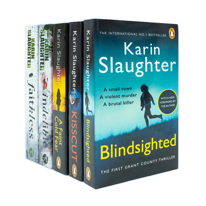 Karin Slaughter Collection 5 Books Set Kisscut, Indelible, Faithless, Blindsighted, A Faint Cold Fear - The Book Bundle