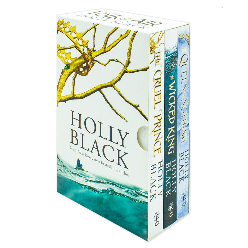The Folk of the Air trilogy book collection by Holly Black in paperback, featuring three young adult fantasy novels in a box set.