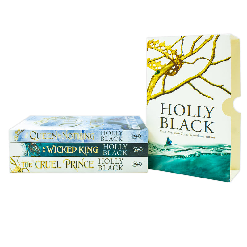 The Folk of the Air trilogy book collection box set by Holly Black, featuring three young adult paperback novels.