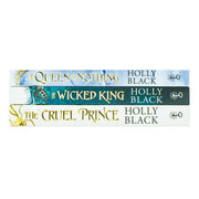 Box set of Holly Black's The Folk of the Air trilogy featuring three young adult paperback books with colorful cover art.