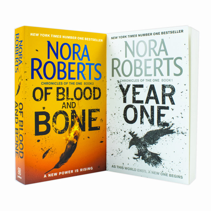 Two paperback books from Nora Roberts' Chronicles of The One 2 Books Collection set, featuring fantasy fiction covers.