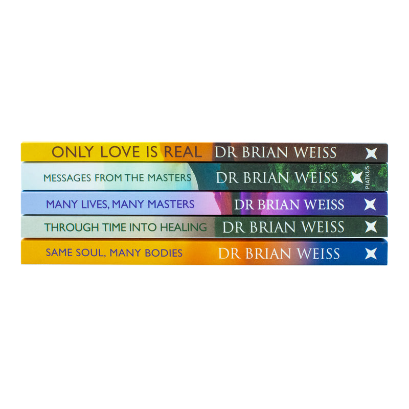 Set of five paperback books by Dr. Brian Weiss from the Messages From The Masters collection, featuring spiritual and healing insights.