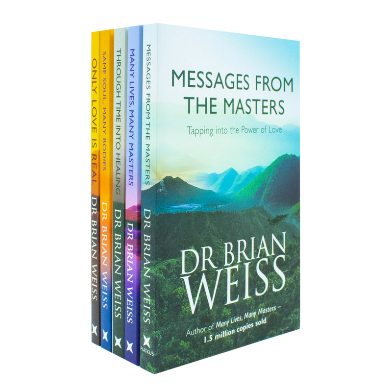 Set of five paperback books by Dr. Brian Weiss from the Messages From The Masters collection, featuring spiritual and healing themes.