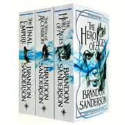 Mistborn trilogy paperback set by Brandon Sanderson, featuring three fantasy fiction books in a Gollancz collection.