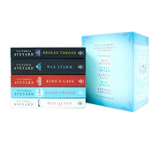 Red Queen Collection Series 1-5 box set by Victoria Aveyard, featuring fantasy novels with red and silver-themed covers.