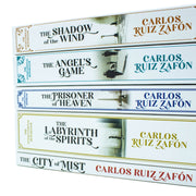 Collection of five Cemetery of Forgotten Series books by Carlos Ruiz Zafon, featuring the W&N Ltd edition with the ISBN 9789124072018.