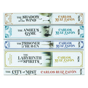 Collection set of five Cemetery of Forgotten Series books by Carlos Ruiz Zafon, featuring hardcover editions with dark, atmospheric covers.