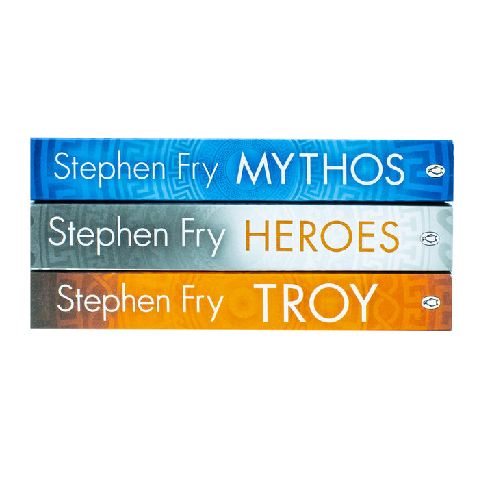 Stephen Fry Greek Myths Series Collection 3 Books Set (Troy, Heroes, Mythos) by Stephen Fry - The Book Bundle
