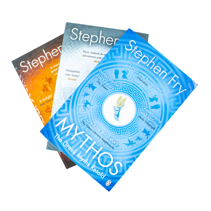 Stephen Fry Greek Myths Series Collection 3 Books Set (Troy, Heroes, Mythos) by Stephen Fry - The Book Bundle