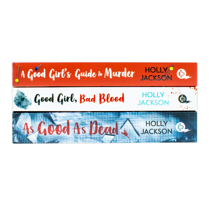 Set of three fiction paperback books from Holly Jackson's A Good Girl's Guide to Murder series, published by Electric Monkey.