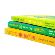 Chetna Makan 3-book Indian cookbook set, featuring healthy Indian recipes and family meal ideas, published by Custom Mitchell Beazley.