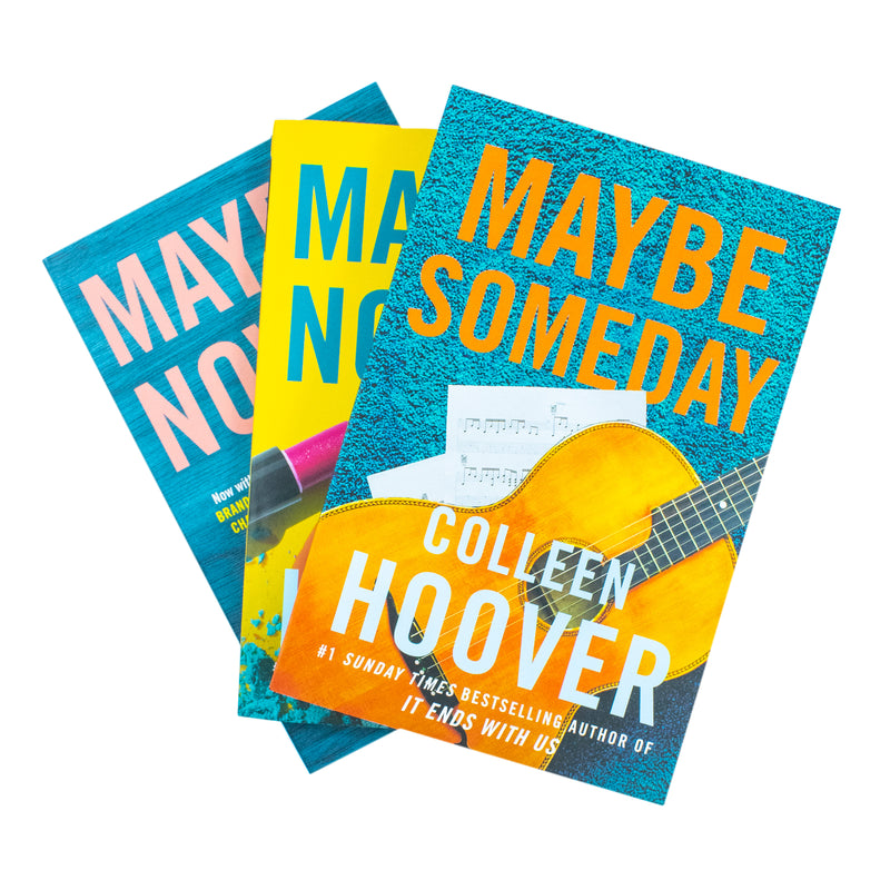 Three paperback books from the Maybe Someday series by Colleen Hoover, Fiction collection published by Simon & Schuster.