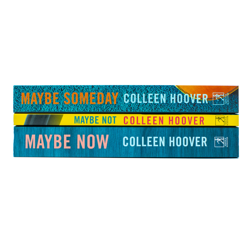 Three paperback books from the Maybe Someday series by Colleen Hoover, fiction collection set by Simon & Schuster Ltd.