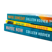 Three paperback books from the Maybe Someday series by Colleen Hoover, featuring colorful cover art and titles.