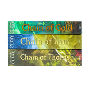 Three paperback books from Cassandra Clare's The Last Hours series collection, featuring young adult fantasy by Walker Books.