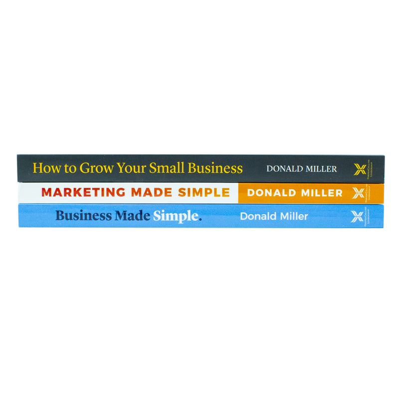 Donald Miller Collection 3 Books Set (How to Grow Your Small Business, Business Made Simple, Marketing Made Simple) - The Book Bundle