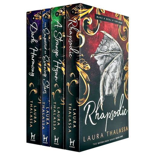 The Bargainer Series 4 Books Collection Set by Laura Thalassa(Rhapsodic, A Strange Hymn, The Emperor of Evening Stars & Dark Harmony) - The Book Bundle