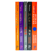 Set of five books from Robert Greene's Modern Machiavellian Series, featuring hardcover editions with bold titles and dark covers.