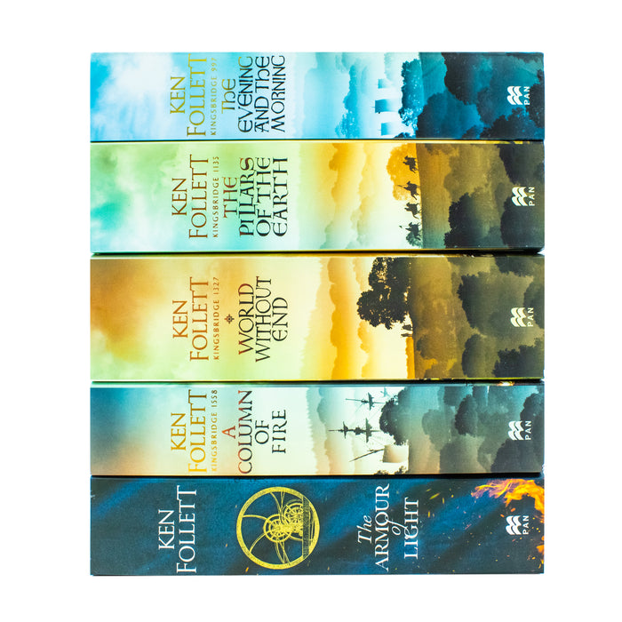The Kingsbridge Novels 5 Books Collection Set By Ken Follett (A Column Of Fire, The Evening And The Morning) - The Book Bundle