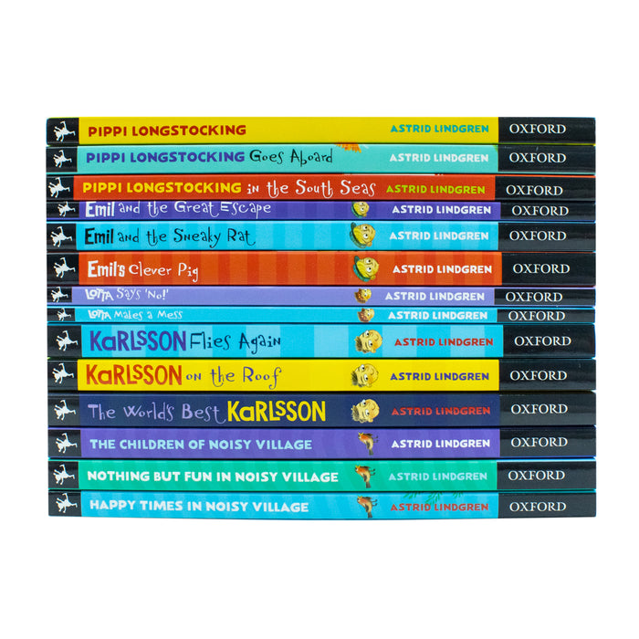 Astrid Lindgren Collection 14 Books Set (The Children of Noisy Village, Happy Times) - The Book Bundle