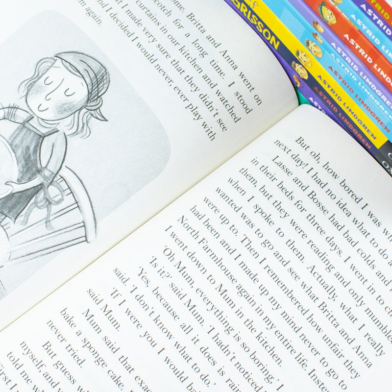 Astrid Lindgren Collection 14 Books Set (The Children of Noisy Village, Happy Times) - The Book Bundle