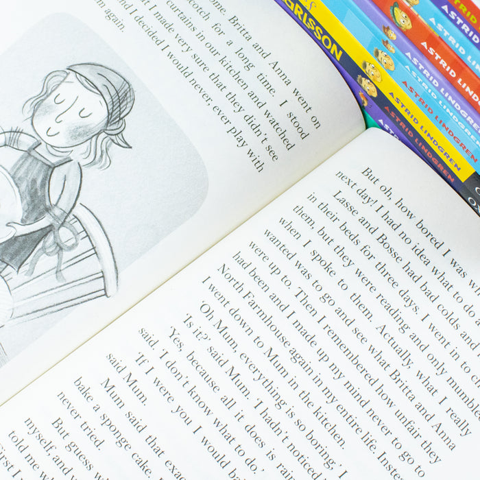 Astrid Lindgren Collection 14 Books Set (The Children of Noisy Village, Happy Times) - The Book Bundle