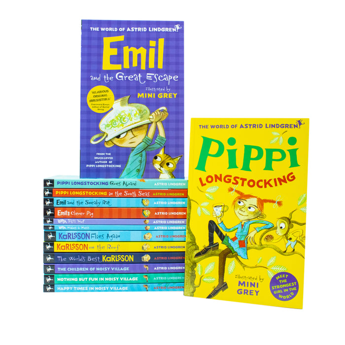 Astrid Lindgren Collection 14 Books Set (The Children of Noisy Village, Happy Times) - The Book Bundle