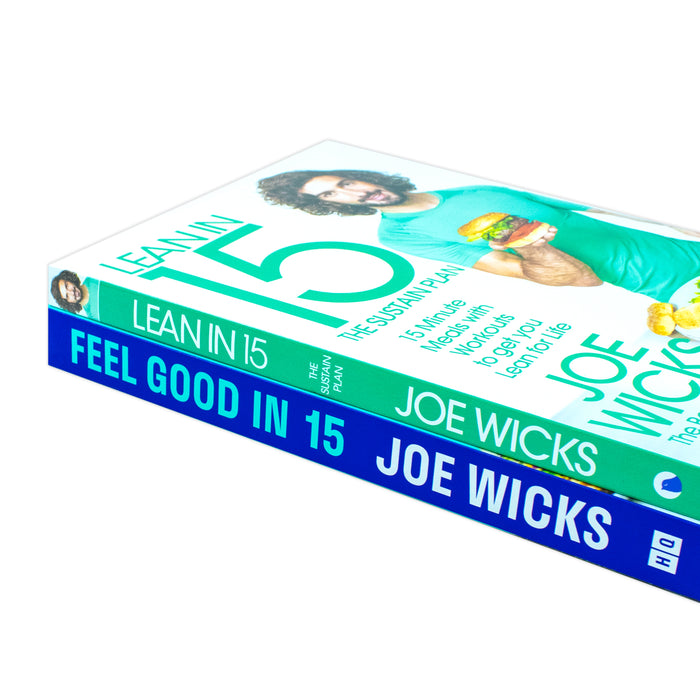 Joe Wicks 2 Books Set (Feel Good in 15, Lean in 15 - The Sustain Plan (HB)) - The Book Bundle