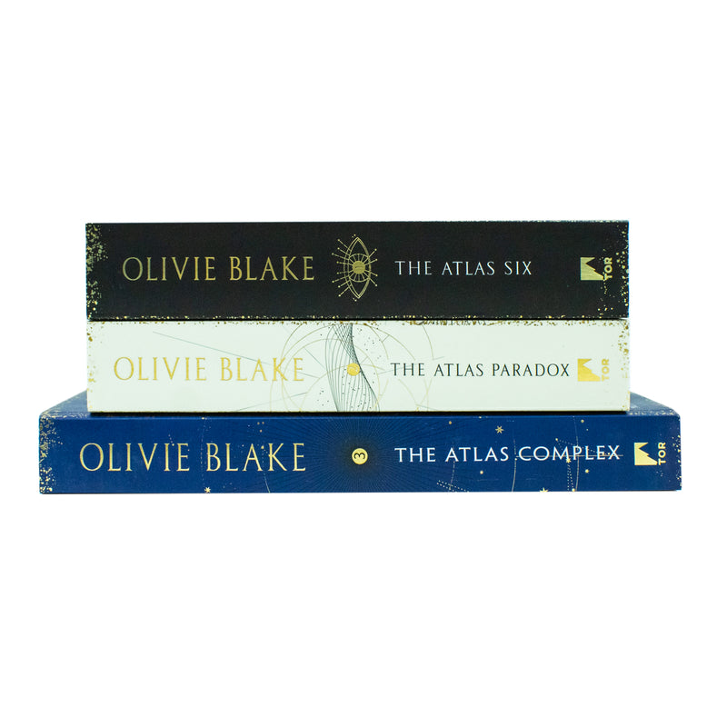 Atlas Series 3 Books set by Olivie Blake including The Atlas Six, The Atlas Paradox, and The Atlas Complex, published by Tor.