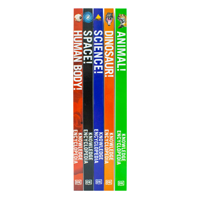 Knowledge Encyclopedias Collection 5 Books Set By DK (Human Body, Science, Space, Animal & Dinosaur) - The Book Bundle