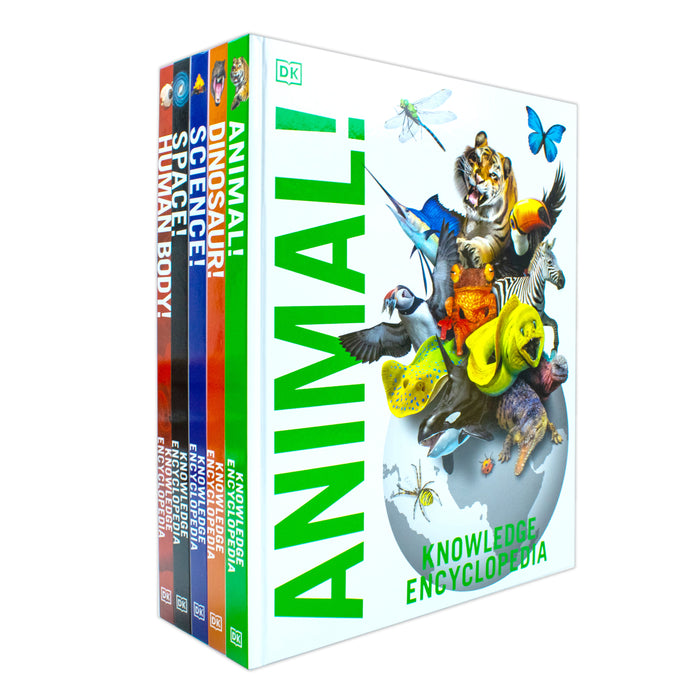 Knowledge Encyclopedias Collection 5 Books Set By DK (Human Body, Science, Space, Animal & Dinosaur) - The Book Bundle