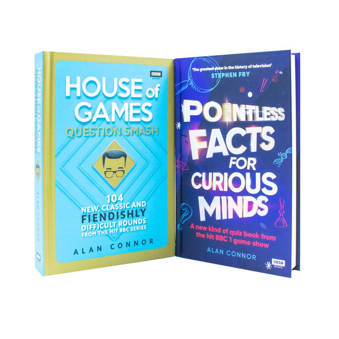 Alan Connor Collection 2 Books Set (House of Games Question Smash & [Hardcover] Pointless Facts for Curious) - The Book Bundle