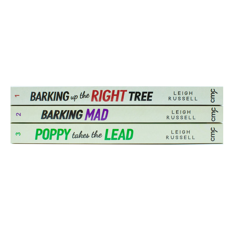A Poppy Mystery Tale Collection 3 Books Set By Leigh Russell (Barking Up the Right Tree, Barking Mad & Poppy Takes The Lead) - The Book Bundle