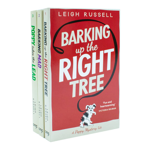 A Poppy Mystery Tale Collection 3 Books Set By Leigh Russell (Barking Up the Right Tree, Barking Mad & Poppy Takes The Lead) - The Book Bundle