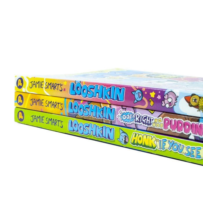 Jamie Smart Looshkin Series 3 Books Collection Set Looshkin Honk If You See It - The Book Bundle