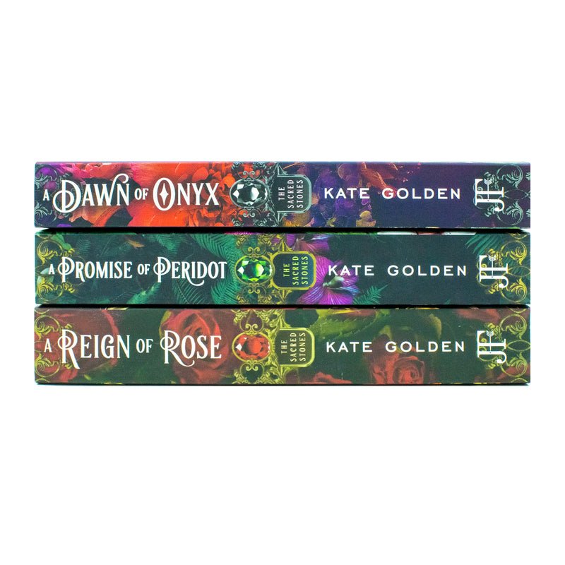 Sacred Stones 3 Books Collection Set By Kate Golden (A Dawn of Onyx, A Promise of Peridot, A Reign of Rose) - The Book Bundle