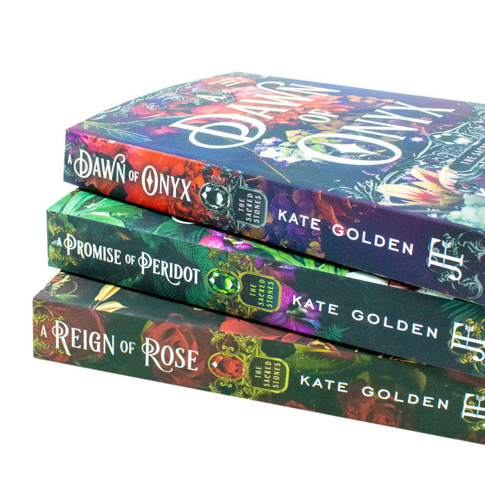 Sacred Stones 3 Books Collection Set By Kate Golden (A Dawn of Onyx, A Promise of Peridot, A Reign of Rose) - The Book Bundle
