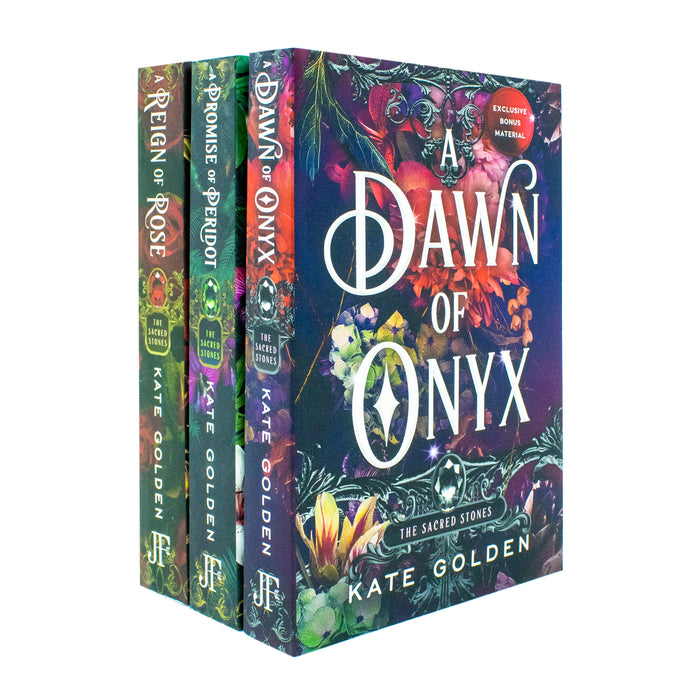 Sacred Stones 3 Books Collection Set By Kate Golden (A Dawn of Onyx, A Promise of Peridot, A Reign of Rose) - The Book Bundle