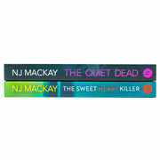 NJ Mackay DI Sebastian Locke mystery book set by Canelo Hera Ltd, featuring "The Quiet Dead" and "The Sweetheart Killer" on the cover.