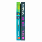 NJ Mackay DI Sebastian Locke mystery collection of 2 books by Canelo Hera Ltd, featuring "The Quiet Dead" and "The Sweetheart Killer."