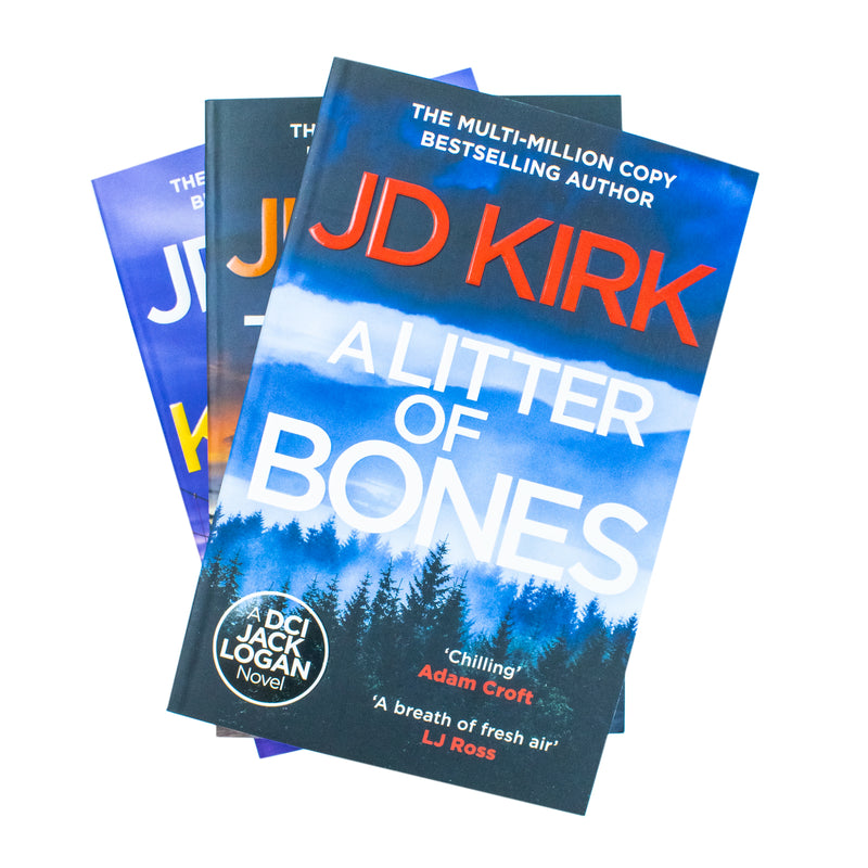 DCI Logan Crime Thrillers 3 Books Collection Set By JD Kirk (Thicker Than Water, A Litter of Bones) - The Book Bundle