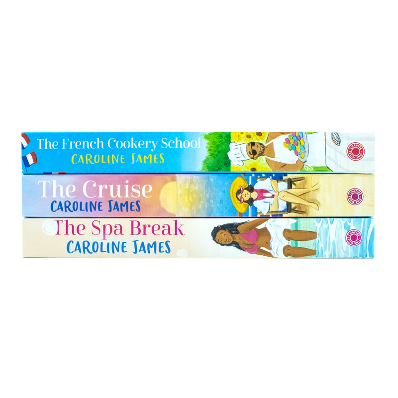 Caroline James Collection three-book set featuring The French Cookery School, The Cruise, and The Spa Break by One More Chapter Ltd.