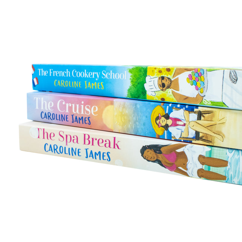 Caroline James Collection three cookery books including The French Cookery School, The Cruise, and The Spa Break by One More Chapter Ltd.