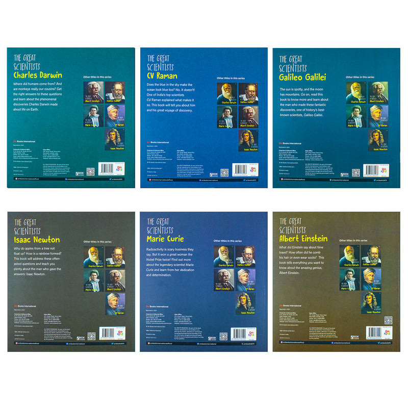The Great scientists 6 Books Collection (Albert Einstein, Marie Curie, Charles) - The Book Bundle