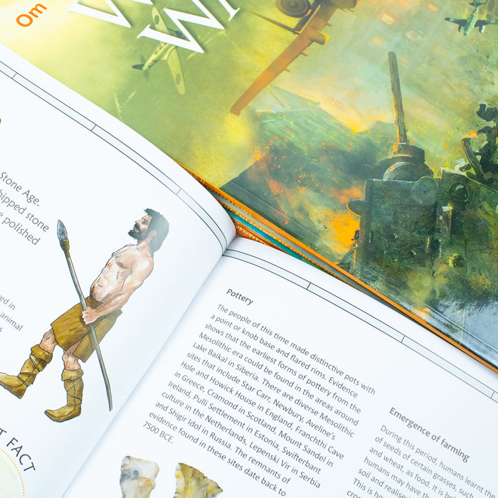 Encyclopedia Of History Collection Of 8 Books Set ( Ancient History, Prominent Civilisations, French Revolution, World War ) - The Book Bundle