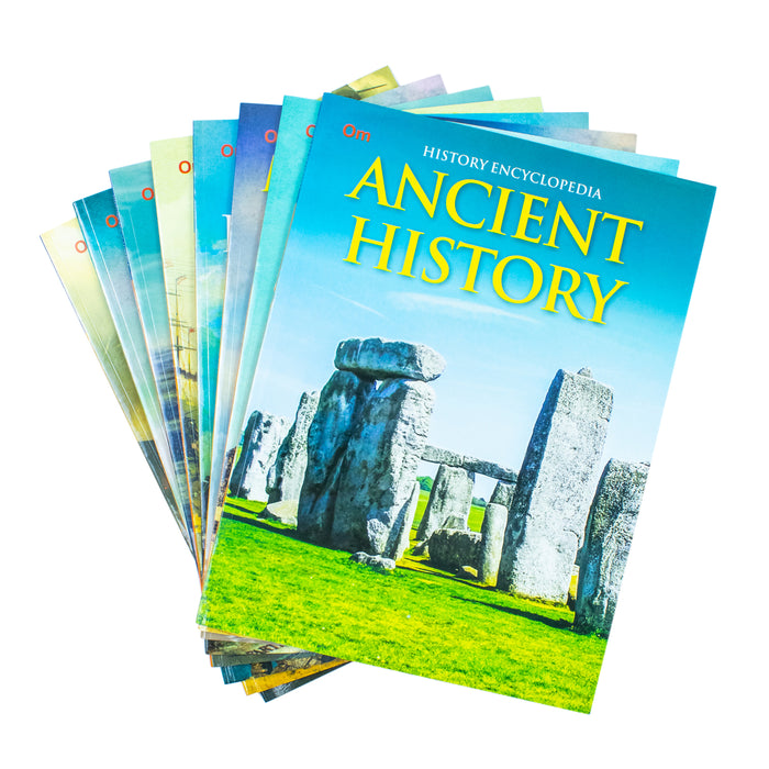 Encyclopedia Of History Collection Of 8 Books Set ( Ancient History, Prominent Civilisations, French Revolution, World War ) - The Book Bundle