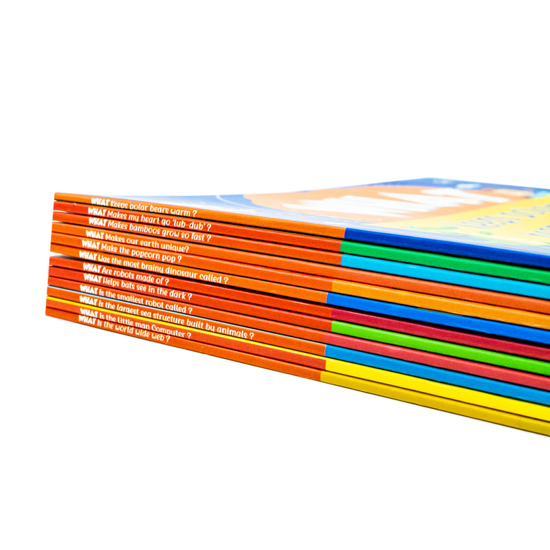 Tell Me What? 12 Books Collection Set (What are Robots Made of, What Helps Bats See In the Dark, What Is the) - The Book Bundle